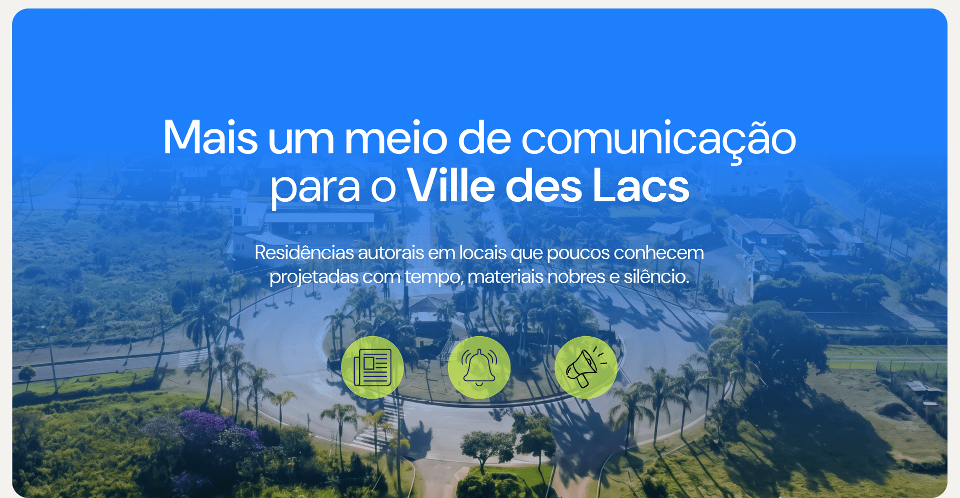 Bem-vindo ao Novo Site do Ville des Lacs